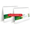 SOLOCALENDARI Calendario da Tavolo 2027 con Feste Settimane Lune e Santi con Numeri Grandi - Perfetto per casa e ufficio - Calendario ECOLOGICO Certificato FSC® Mix Credit - 2 PZ