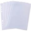 BAOFALI Confezione da 10 tasche in plastica formato A6, 6 fori, impermeabili, in PVC, per fogli sfusi per budgeting e foglia, organizer per foto, documenti, timbri e fustelle