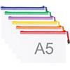 WISYOK 6 cartelline portadocumenti, formato A5, 6 colori, 23,5 x 16,5 cm | Tasca portadocumenti con cerniera, in rete impermeabile, per documenti, per ufficio, scuola e viaggi