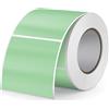 FINDAT Etichette Termiche Verde 50 X 50 mm Rotolo Vinile Impermeabile Adesivo Termico Quadrato Etichette Stampabili per Ufficio Designs Codice a Barre Spedizione 500 Pezzi