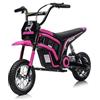 FINOOS Motocicletta Elettrica, Moto Elettrica 24V con Motore da 350W, 2 Modalità di Velocità 8/16 KMH, Pneumatico da 12, 20KM Long-Range, Moto Cross per Bambini da 3 a 8 Anni (Rosa)