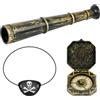 Beugo Accessori Costume da Pirata, Pirata Cosplay Set | Capitano Pirata Costume Accessori per Carnevale Halloween Cosplay