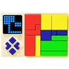 JXD Super Puzzle Elettronico Labirinto Console di Gioco a Blocchi Allenamento Pensiero Logico Interattivo Genitore-Figlio Giocattolo Educativo Regali per Bambini/Adolescenti/Ragazzi/Ragazze (Blu)
