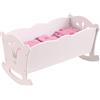 KidKraft Lil' Doll Culla per Bambole, Culla in Legno per Bambola, Mobili per Bambolotto con biancheria da culla inclusi, Giocattoli per Bambini, 60101