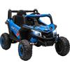AIYAPLAY Macchina Elettrica per Bambini UTV 12V con 2 Motori e Luci, Blu | Fuoristrada Auto per Bambini, Cintura 2 Punti, Telecomando, Sospensioni, USB, Musica, 3-7 km/h, 3-5 Anni