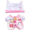 niannyyhouse Bambola di peluche, 10 cm ~ 15 cm, 20 cm, vestitino vestito, cappello, tutina per gattonare (rosa, 20 cm)