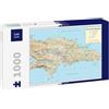 Lais Puzzle Mappa Fisica Repubblica Dominicana 1000 Pezzi