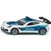 Siku 1525, Auto della Polizia Chevrolet Corvette ZR1, Giocattolo della Polizia, Metallo,Plastica, Blu,Bianco, Cofano Apribile