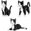 Larcele Set di Costruzioni Micro 3 in 1 Gatto Nero e Bianco 8+ Anni KLJM-13 | 767 Pezzi, Modello 3D Fai-Da-Te, Decorazione per la Casa, Regalo per gli Amanti dei Gatti, Giocattolo da Collezione
