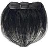 SDA287MZ donne Frangia for uomo con clip in capelli veri, frangia finta naturale, alta sulla fronte, extension(Brown black,Grande)
