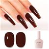 Imtiti Smalto Semipermanente Unghie Marrone, Smalti Semipermanenti Per Unghie Marrone Scuro UV Led Soak Off Smalto Gel Unghie UV Naturale Gel Nail Polish Per Domestico 10ml
