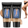 Samkeen Trucco per gambe in 2 pezzi, impermeabile, body make up correttore con copertura completa (colore n. 3, marrone), lunga durata, non scolorisce