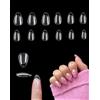 KONFEN 240 Pezzi Unghie Finte Mandorla, 12 Taglie Tip In Gel Per Unghie Copertura Completa, Trasparente Nail Tips Preformate Per Nails DIY Art Principiante, Semi-Smerigliato Soft Gel Tips A Mandorla