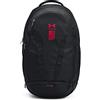 Under Armour Zaino Hustle Unisex, (017) Nero/Nero/Rosso, One Size, Zaino Hustle 5.0