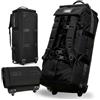 Nastopee Borsa da viaggio grande 3 in 1 da 80 cm + trolley + zaino, valigia da viaggio con ruote, borsa da viaggio, borsa sportiva con ruote, per vacanze, viaggi, sport all'aria aperta