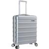Cabin Max Anode, Bagaglio a mano, leggero, rigido, 4 ruote, lucchetto a combinazione, argento, 55 x 40 x 20 cm