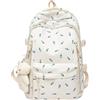 Generico Zaino Floreale Per Scuola, Zaino Da Donna Di Grande Capacità è Realizzato In Tessuto Di Nylon Di Alta Qualità, Con Un Design Fresco E Semplice, E Include Un Portachiavi A Forma Di Orsetto. (Fiori blu)
