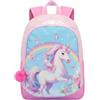 mybagstory Zaino unicorno | 2 scomparti | 38 x 28 x 16 cm | Bellissimo design rosa ideale per la scuola elementare. Design ultra pratico con due ampi spazi separati.