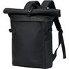 Waterfly Zaino arrotolabile: zaino impermeabile da 18 l, per uomini e donne, con scomparti multipli per scuola, pendolarismo e viaggi, colore nero