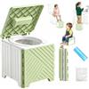 Anyingkai Vasino pieghevole per bambini, vasino da viaggio per bambini, vasino pieghevole per bambini, vasino portatile pieghevole, sedile WC pieghevole, vasino per bambini (bianco-verde)