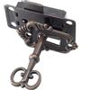 tooloflife Set di 1 serrature per armadio con chiave, stile vintage, colore: bronzo