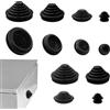 BuxiuGK 60 Pezzi Occhielli in Gomma Tappi Passacavi Gomma 10mm/20mm/25mm/30mm,Passacavo Gomma Guarnizioni per Cavi Elettrici per la Protezione di Cavi, Spine e Tubi