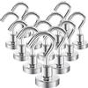 Aenienoe 12Pezzi Calamita con Gancio Potente Piccole Ganci Magnetici Extra Forti Neodimio non c'è bisogno di Fare Buchi Magneti Frigotelaioin Ferro,Soffitto,Cucina,Pesante Magnete Ganci 16mm