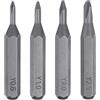 QUARKZMAN Punte Cacciavite Tripla Ala Acciaio S2 Y0,6-Y2,5 5/32x28mm 4Set | Esagonale, aimanté, Testa a 3 Punti a Forma di Y, Bits Esagonali per Cacciavite Impatto Elettrico Utensile