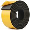 XLTBOMS 4 M Nastro Autoadesivo in Schiuma Nero - Guarnizione Adesiva/Nastro Adesivo Paraspifferiper per Porte e Finestre, Neoprene Adesivo Isolamento Termico e Tenuta | Larghezza 50 mm x Spessore 6 mm