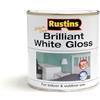 Rustins 25 - Vernice lucida a base d'acqua, 250 ml, colore: Bianco
