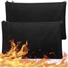 Nizirioo Borsa ignifuga per portadocumenti: Nizirioo 2 pezzi Cartella portadocumenti Cassaforte ignifuga, impermeabile, ignifuga con cerniera per passaporti e denaro, 28 x 17 cm
