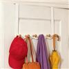Mythosurge Confezione da 1 gancio da appendere alla porta, appendiabiti con 6 ganci in legno, per il retro del soggiorno, bagno, camera da letto, cappotti, borse, vestiti, cappotti, cucina, ufficio, cappelli