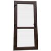 opncorp Porta d'ingresso in plastica 100x200 cm DIN sinistra | Porta laterale con vetro di sicurezza | Set completo di porta per cantina per negozio, garage, casa | Porta d'ingresso con serratura a 4 punti e