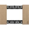 Bticino KA4803LM Living Now - Placca 3 Moduli, Rovere, 128 x 50 x 10 cm