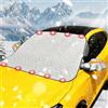 BIRDDIE 148 x 110cm Copertura Parabrezza Auto Antighiaccio Inverno | Magnetico Copri Telo Esterno Parabrezza Anteriore di Macchina Protezione Anti Gelo Neve Grandine Parasole UV Universale