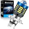 MCK Auto - Lampadine per fari per moto scooter H4 aggiornate a LED bianco con fascio alto e basso Plug and Play con proiettore HD (confezione da 1) - MHBH4 - Trasforma la tua guida