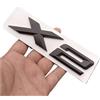 Generico Adesivo 3D ABS cromato nero X2 lettere distintivo decalcomanie emblema posteriore del bagagliaio dell'auto for X2 F39 U10 M35i 2024 2025 2019 Accessorie(Matte Black)