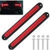Menibeuty 2 pezzi 12 - 24 V 15 LED barra dei freni posteriori a LED ad alta luminosità, indicatore di parcheggio impermeabile, luce di corsa, luce di identificazione per pickup fuoristrada
