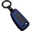 OTMIK Custodia per chiave auto in fibra di carbonio ABS adatta per Nissan Qashqai J11 X-Trail Juke Micra Accessori guscio chiave (2 pulsanti blu A)
