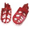 YULEGUDI Moto Pedaline Pedane Per Honda Per HM50 HM 50 | Pedane poggiapiedi per moto e dirt bike(Rosso)