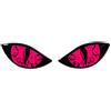 BIKE-label 910064VA - Adesivo 3D con occhi malvagi, per auto, moto, casco, rosa neon