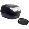 Generico BAULETTO 28 LITRI NERO OPACO S-L I N E + PIASTRA UNIVERSALE KS28N SCOOTER MOTO