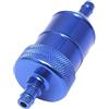 Wdfnexalai Filtro carburante in linea universale da 8 mm, 5/16, in alluminio, per benzina e diesel, blu Wdfnexalai