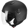 Generico Casco Demi Jet 1LHA LUKE Mono Nero Opaco Ece 2206 (XS: (53-54 cm))