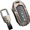 Otai Lega di zinco + TPU + pelle Cover per Custodie per Chiavi Auto per Toyota Prius Camry Corolla CHR RAV4 Prado 2016-2021 Telecomando Shell 2 3 Pulsanti (Opaco)