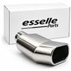 Esselle Parts Terminale Scarico Cromato Rettangolare Inox per Fiat Punto MK3 Plug&Play