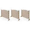 VERDELOOK Griglia Flexy, grigliato in legno estensibile fino a 120cm e alta 150cm ciliegio, Marrone (Confezione da 3)
