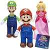 Jakks Pacific Confezione multipla di peluche giganti del film Super Mario Galaxy 23 cm | Prodotto con licenza ufficiale Jakks Pacific, include i peluche da collezione di Mario, Luigi e Peach, 3+