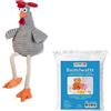 Glorex 04648-1K - Set Completo di Peluche da imbottire, Gallo Pollo, ca. 40 cm, incl. 100 g di Cotone idrofilo, per Creare Oggetti di Artigianato e Coccole