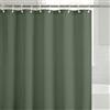 Americanflat Tenda da doccia in 100% poliestere, impermeabile, con occhielli in metallo e 12 anelli, 180 x 188 cm, colore: verde